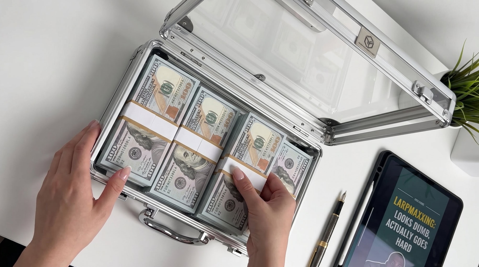 STAKDKASE clear acrylic display briefcase